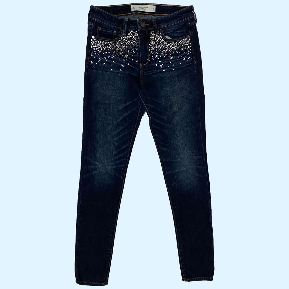 Abercrombie and Fitch Bedazzled Skinny Jeans